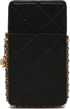 Tory Burch Tory Burch, Phone Accessories, female, Black, Size: ONE SIZE Fleming Phone Crossbody