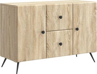 vidaXL Aparador Roble Sonoma 89 X 34,5 X 60 Cm Madera De Ingenier&iacute;a Vidaxl
