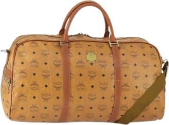 MCM Pre-owned Weekend Bags, female, Brown, Size: ONE SIZE Pre-owned Boston Bag