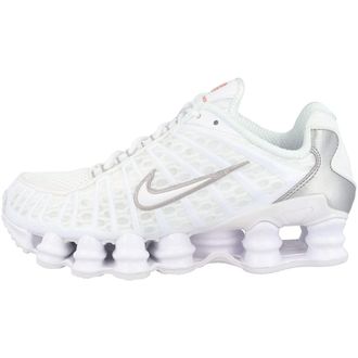Nike Nike W Nike Shox Tl, Womens Track & Field Shoes, Multicolour (White/White/Metallic Silver/Max Orange 000), 5 UK (38.5 EU)