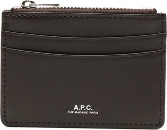 A.P.C. Paris Cardholder - male - A.P.C. - Wallets & Cardholders - Brown - ONE SIZE - Accessories