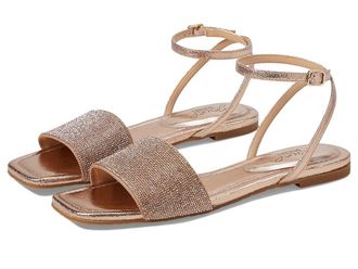 Badgley Mischka Hadley Womens Sandals Rose Gold Textile : 9.5 M, Leather