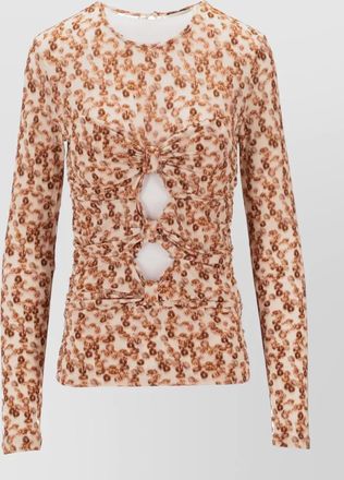 Isabel Marant gladice stretch top knotted cut out ruched