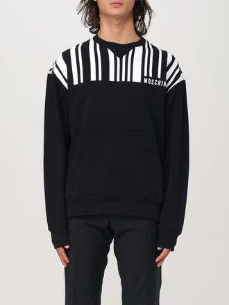 Moschino Mens Barcode Stripe Sweatshirt - Black Textile - Size X-Small