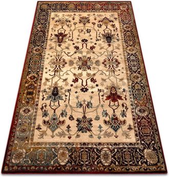 RugsX Wool carpet POLONIA BODRUM Ornament, frame light ruby beige 235x350 cm