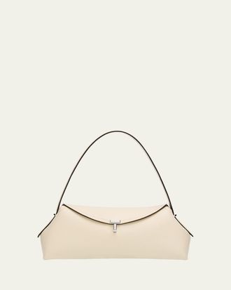 Toteme T-Lock Grained Leather Shoulder Bag