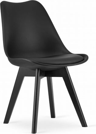 OEM Silla Escandinava Moderna Para Cocina-comedor Mileo Premium Negra Eco