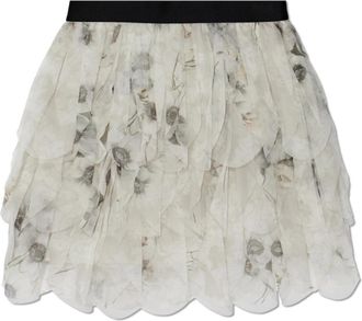Max Mara Talco Skirt - Dames - Korte rokken - Grijs - S - Organza - Rokken