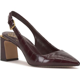 Vince Camuto Hamden Pointed Toe Slingback Pump in Pomegranate at Nordstrom, Size 5.5