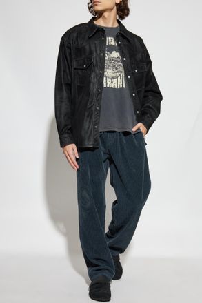 Isabel Marant Leiloha Long Sleeve T-shirt, Mens, Grey