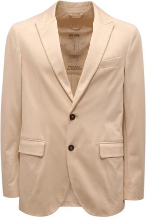 Circolo 1901 Jersey Jas Narciso Model Semi-Gevoerd - Heren - Blazers - Beige - M - Jassen