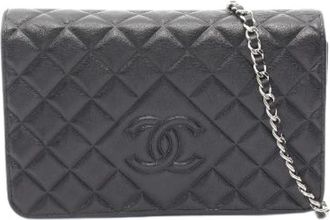 Chanel Pre-owned Matelasse Calf Shoulder Bag - Dames - Vintage Schoudertas - Zwart - ONE Size - Leer - Vintage