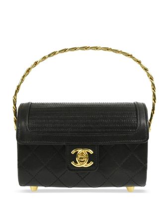 Chanel 1986-1988 handtas met ketting - Zwart
