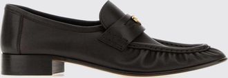 Chlo&eacute; Letti Penny Loafers in Smooth Calfskin Leather with a Round Toe