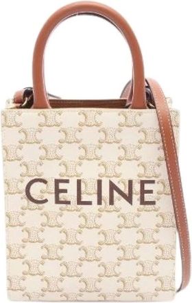 Celine Pre-owned Mini Bags, female, White, Size: ONE SIZE Pre-owned Canvas Mini Bag
