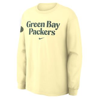 Nike Green Bay Packers Rivalries Collection Max90 Nike Mens NFL Long-Sleeve T-Shirt in White | 04T970Q7T-N42