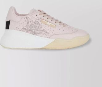 Stella McCartney sequin-embellished faux-leather low-top sneakers