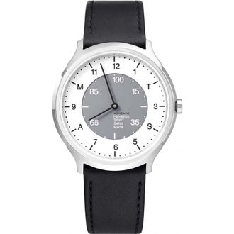 Mondaine MH1-R2S10-LB Helvetica 40mm Quartz Watch in Black