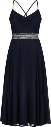 Vera Mont Kanten cocktailjurk A-lijn stijl - Dames - Casual kleedjes - Blauw - XL - Kleedjes
