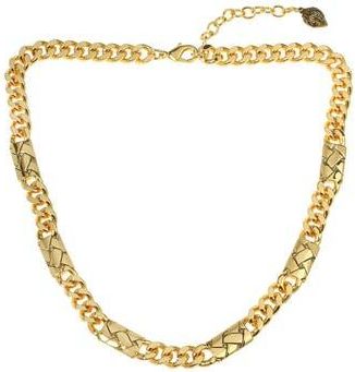 Kurt Geiger Quilted Bar Station Chain Necklace in Gold at Nordstrom Rack