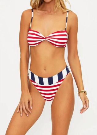 Beach Riot Juno Bikini Top In Star Spangled Stripes
