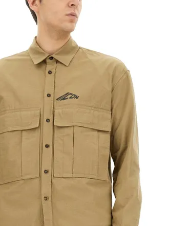 Dsquared2 Icon Ripstop Cotton Shirt - Brown