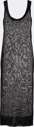 Alaia Ala&iuml;a Semi-sheer linen and silk midi dress