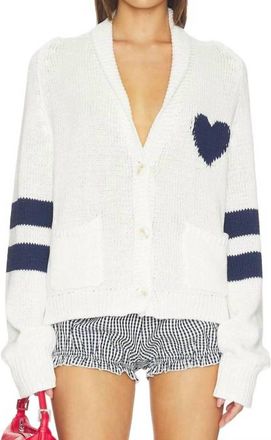 John & Jenn Maddox Heart Cardigan In Seaside Amour