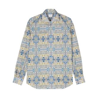 Camiceria Mazzarelli Floral-print Cotton Shirt