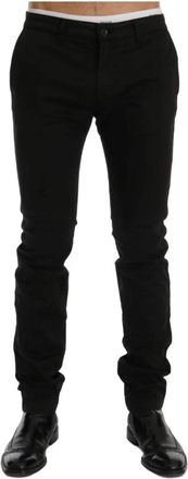 Gianfranco Ferre Cotton Stretch Chinos Broek - Heren - Chinos - Zwart - 2XL - Katoen - Broeken
