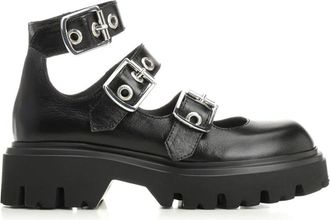Vivienne Westwood Romeinse Sandaal met Drie Bandjes - Dames - Sandalen - Zwart - 39 EU - Leer - Schoenen