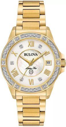 Bulova Marine Star Dames Gouden Horloge 98R235