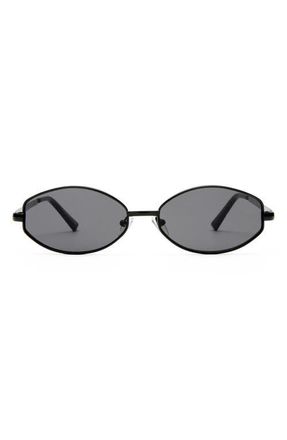 AIRE Objective 53mm Oval Sunglasses in Black /Smoke Mono at Nordstrom