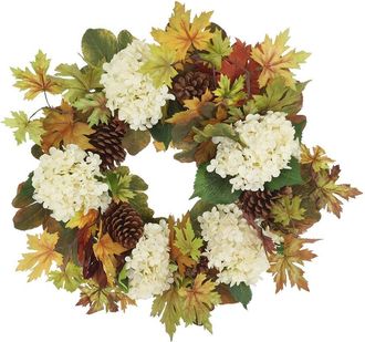 Creative Displays Inc. Handmade Hydrangeas & Heather Fall Candleholder