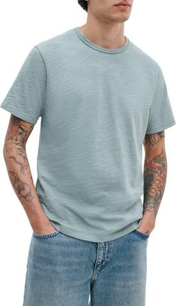 Rag & Bone Classic Flame Slub Cotton T-Shirt in Blue Grey at Nordstrom, Size Xx-Large
