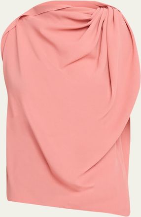 Michael Kors Fluid Wool Draped Sleeveless Blouse