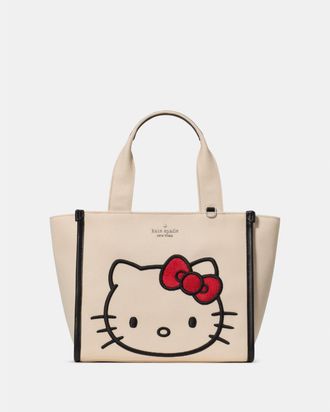 Kate Spade New York Womens Hello Kitty And Friends X New York Small Tote Bag With - Beige Canvas - One Size