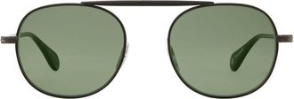 Garrett Leight VAN BUREN II SUN BK-BK/FPG15 Mens Sunglasses Black Size 49