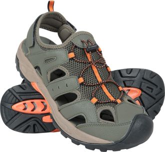 Mountain Warehouse Heren Rift Drainage Sandalen (Kaki Groen)