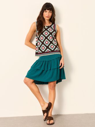Fat Face FatFace Maelle Teal Blue Regular Skirt
