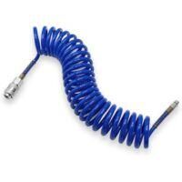 OEM Manguera Neum&aacute;tica De Poliuretano De 9 M Con Resorte, Enrollable, Para L&iacute;neas De Aire O Transferencia De Fluidos, Con Acoplamiento R&aacute;pido Y Tapa Con R