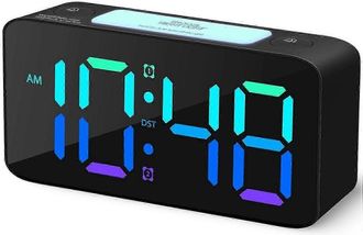 OEM Despertador Ultra Potente Para Adultos Con Sue&ntilde;o Profundo, Reloj Digital Con Luz Nocturna De 7 Colores