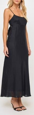 L*Space Moonrise Linen Maxi Dress in Black at Nordstrom Rack, Size X-Large