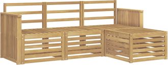 vidaXL Conjunto De Sof&aacute;s De Exterior 4 Uds. Blanco Vidaxl