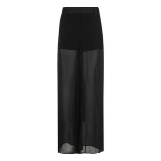 Marella Wide Trousers, female, Black, Size: 2XS Black Viscose Trousers