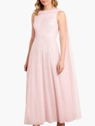 Needle & Thread Moonlight Sequin Ankle Gown in Shell at Nordstrom, Size 16