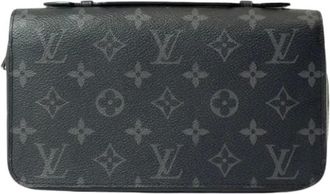 Louis Vuitton Pre-owned Clutches, male, Black, Size: ONE SIZE Pre-owned Zippy XL Clutch Bag Long Wallet Monogram Eclipse