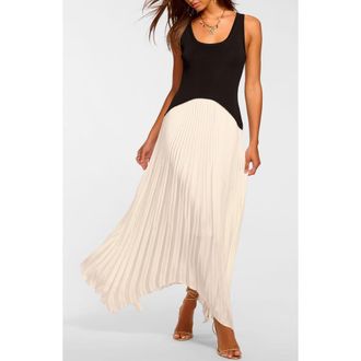 Ramy Brook Davinia Pleated Sleeveless Dress in Ivory at Nordstrom, Size X-Large