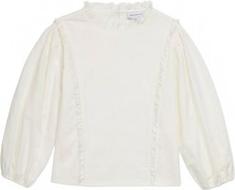 Something Navy Womens Raw Edge Corduroy Top In Ivory