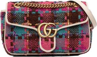 Gucci Pre-owned Cross Body Bags, female, Multicolor, Size: ONE SIZE Pre-owned Tweed Shoulder Bag